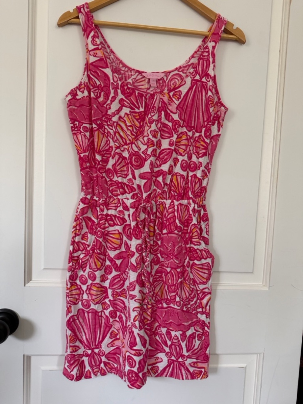 Lilly Pulitzer Kori Dress Sailor's Valentine Print Pink Orange Size small
